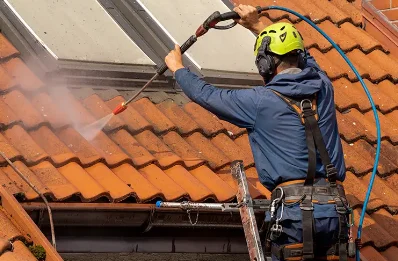 Démoussage et hydrofuge de toiture à Olby